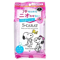 コーセーコスメポート S・CARAT(エスカラット)薬用デオドラント パウダーシート (ピュアシャボン) (40枚)〔デオドラント〕