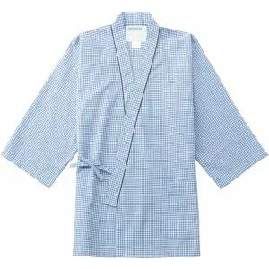 【カゼン KAZEN】カゼン 285-71 患者衣 甚平型 ブルー Mサイズ KAZEN