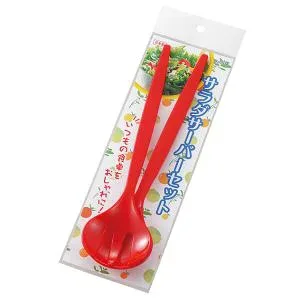 【エンテック ENTEC】エンテック 697AR サラダサーバーセット 赤 265x70