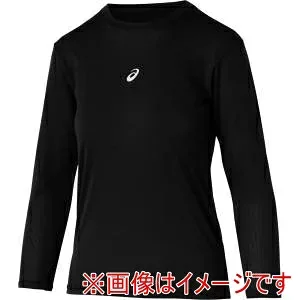【アシックス asics】アシックス 2034A987 ジュニアミドルフィット長袖アンダーシャツ パフォーマンスブラック 150