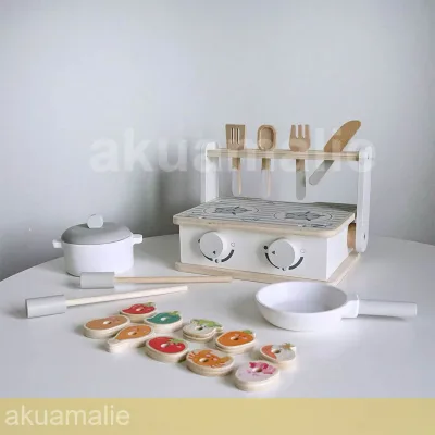 おままごと キッチン 木製 ミニキッチン 台所 北欧 調理器具 食器付き 食材 知育玩具 コンロミニキッチン バーベキュー玩具セット おもちゃキッチン BBQおもちゃ 子供用玩具 焼肉おもちゃ 調理ごっこ 調理器具セット 収納 子供 ギフト プレゼント