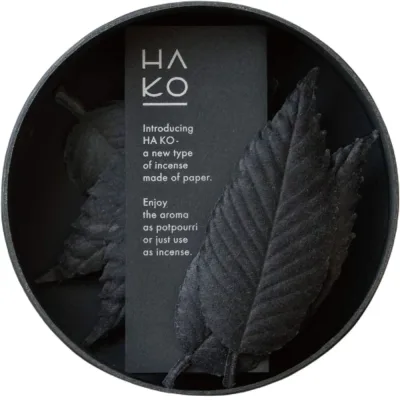 PAPER INCENSE HAKO 葉っぱのお香 HA KO 黒 6枚入 薫寿堂 Kunjyudo 日本製 (Sleep(ラベンダー))