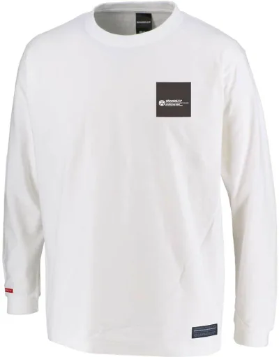GRANDE(グランデ) GRANDE.F.P.ハイパーロゴ..ロングスリーブTシャツホワイト 白/ブラック 黒 (hrn-gfph19102-0109) Tシャツ サッカー フットサル プレゼント ギフト