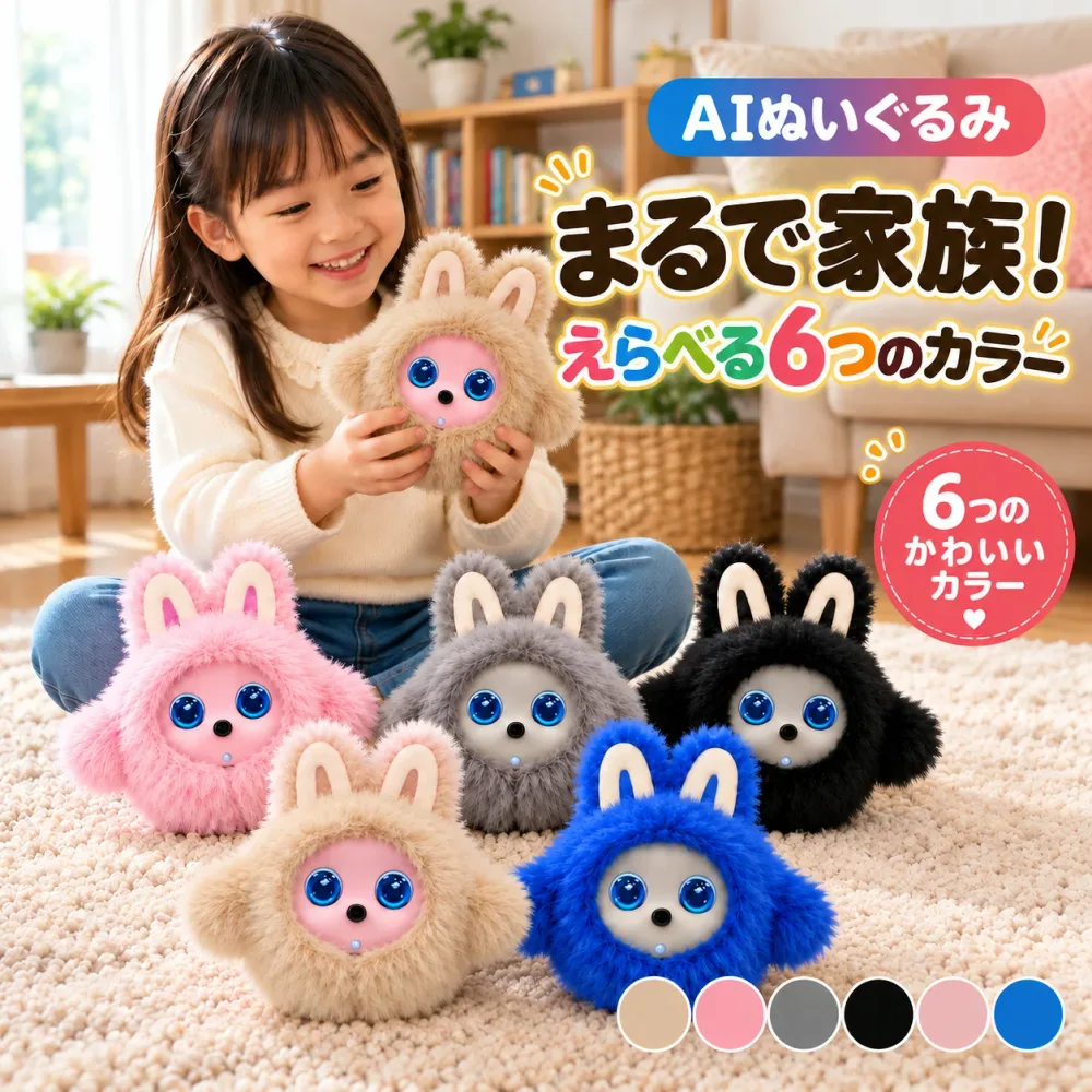 AI電子ペット フレンズ AI ペット ロボット 感情が通じる ペットロボット おしゃべり ぬいぐるみ しゃべる AI 癒し 触れ合い タッチセンサー 音声認識 コミュニケーション ふわふわ AI学習 孤独を癒せる パートナー かわいい 一人暮らしの癒しに 子供 誕生日 プレゼント