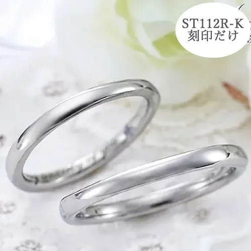 結婚指輪 マリッジリング ペアリング ファッションリング ブライダルジュエリー サージカルステンレス316L 妻 夫 父の日 母の日 金属アレルギーフリー 刻印だけ 刻印無料 セミオーダーメイド ST112R-KS* 誕生日 1年記念日 一年記念日 送料無料 ST112R-k_MARRIAGE(ST)