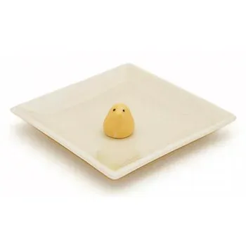 Nippon Kodo Ceramic Incense Plate & Chick Incense Stand (Ivory) 97529