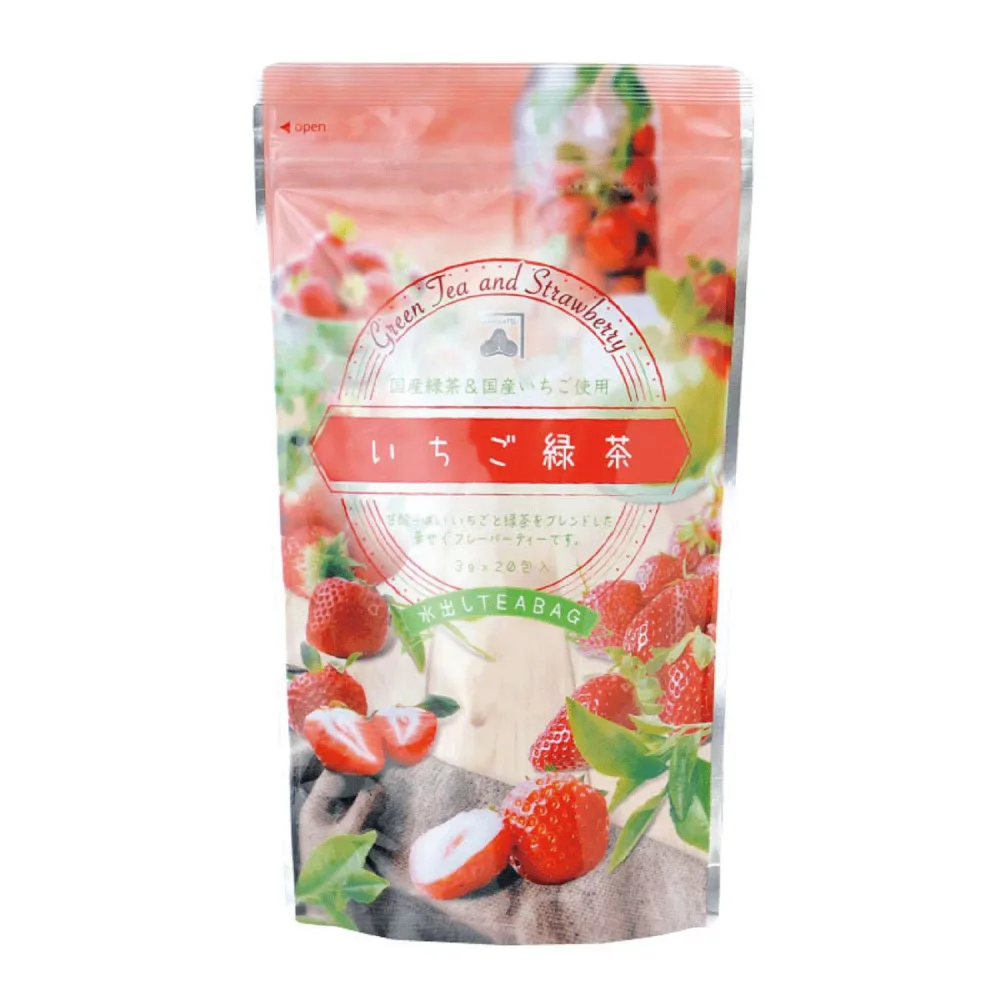 水出しいちご緑茶 ティバッグ20包 2点入り