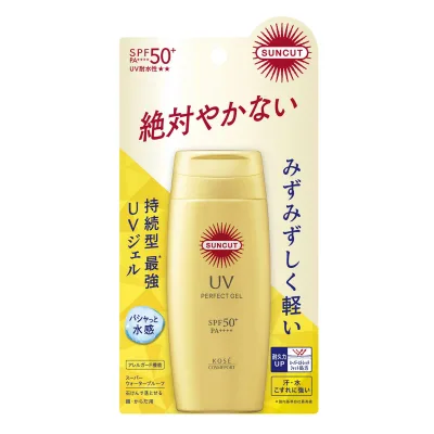 KOSE サンカット パーフェクト UV ジェル SPF50+ PA++++ 耐久性 80g 日焼け止め