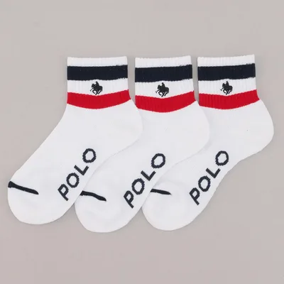 POLO(ポロ)ショート丈 3Pソックス 紳士 ホワイト カラー:ホワイト