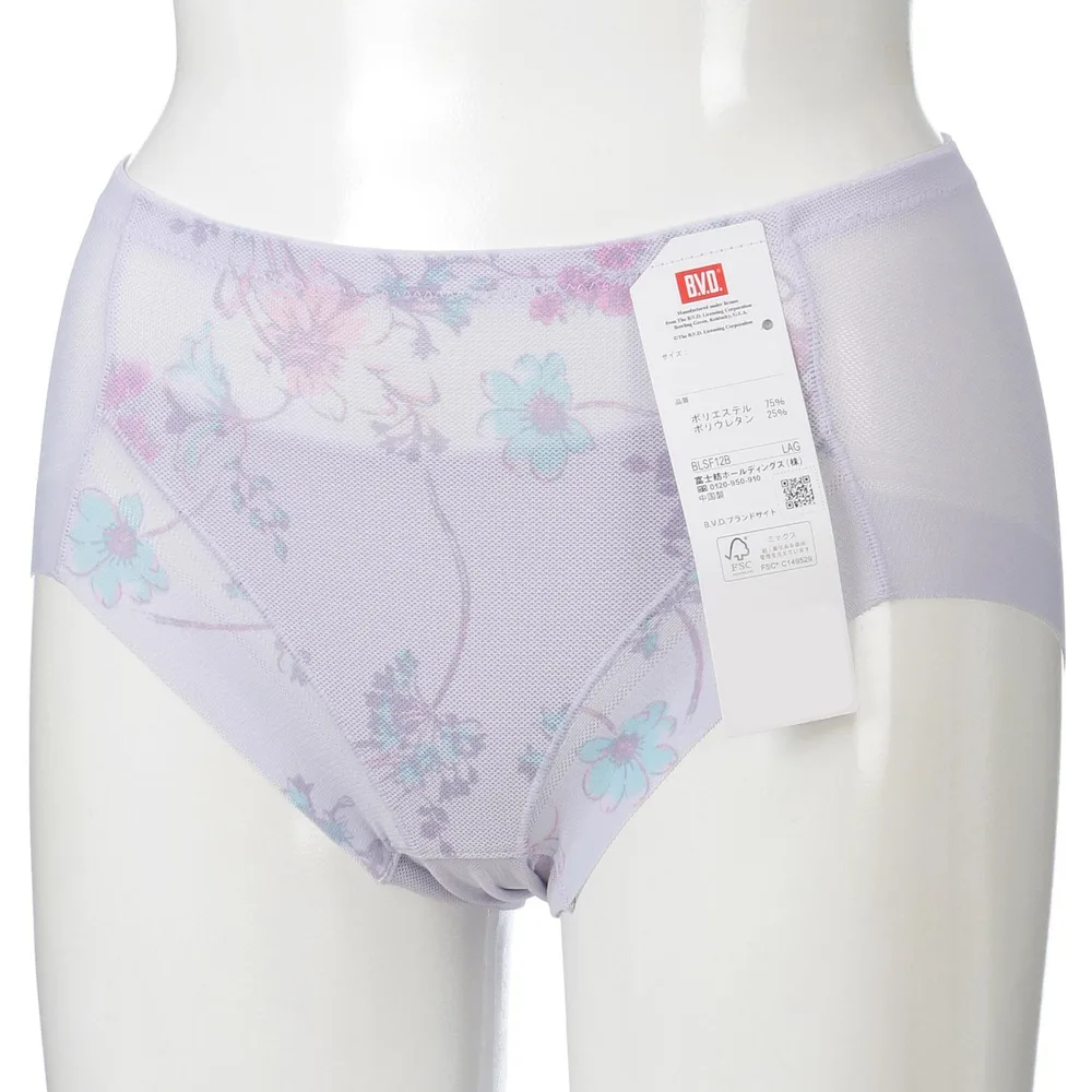 BVD 涼パン花柄ショーツ M/L ラベンダー L カラー:ラベンダー サイズ:L