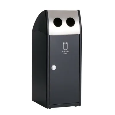 受注生産 ゴミ箱 〔 あきかん用 アーバングレー 〕 アジャスター付き テラモト TrimSL ステン ダストボックス