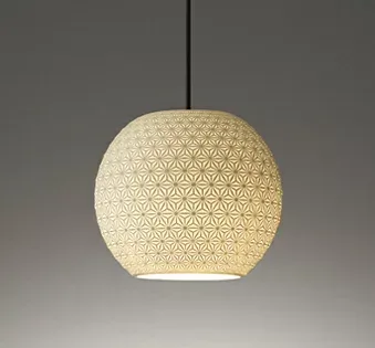 ODELIC 和風照明 ペンダントライト 直付 高演色LED LEDランプ付 白熱灯器具100W相当 連続調光 温白色3500K OP273038WR(別梱NO293C)