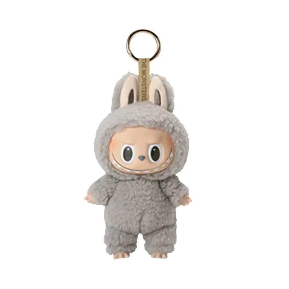 日本未入荷 Pop Mart ポップマート ザーモンスターズ ラブブ キーリング マカロンシリーズ グレー可愛い Labubu The Monsters Labubu Tasty Macarons Series Sesame Bean Keyring
