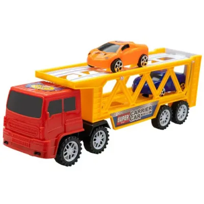 オンダ(Onda) 車 おもちゃ キャリアカー ミニカー はたらくくるま トレーラー フリクション タイプ スポーツミニカー 2台セット SUPERキャリアカー 知育玩具 男の子 誕生日 ギフト プレゼン