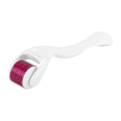 SrDiot ダーマローラー 0.75mm マイクロニードルローラー 美顔ローラー フェイスローラー 美肌 頭皮 シミ 薄毛 毛穴ケア フェイスケア スキンケア 男女兼用 (ホワイト)