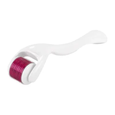SrDiot ダーマローラー 0.75mm マイクロニードルローラー 美顔ローラー フェイスローラー 美肌 頭皮 シミ 薄毛 毛穴ケア フェイスケア スキンケア 男女兼用 (ホワイト)