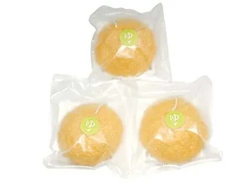 こんにゃくスポンジ 洗顔用 ゆず 3個セット 100%群馬県産こんにゃく