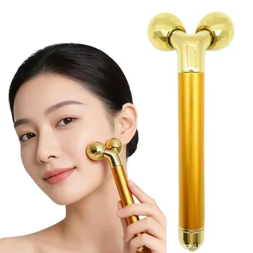 美顔ローラー Y字型美容ローラー マッサージローラー 小顔ローラー3D 充電不要 防水 マイクロカレント フェイス&ボディー用 美顔器 微弱電流 男女兼用