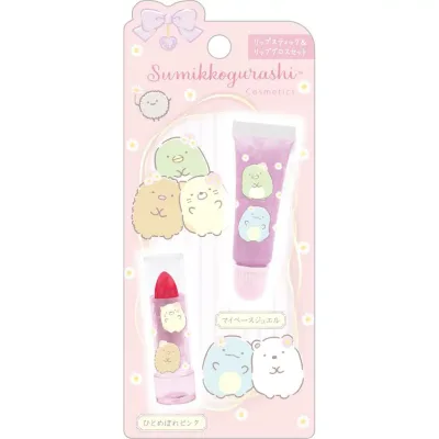 すみっコぐらし リップスティック&リップグロスセット FE39801 すみっコぐらしコスメティクス キッズコスメ ひとめぼれピンク マイペースジュエル