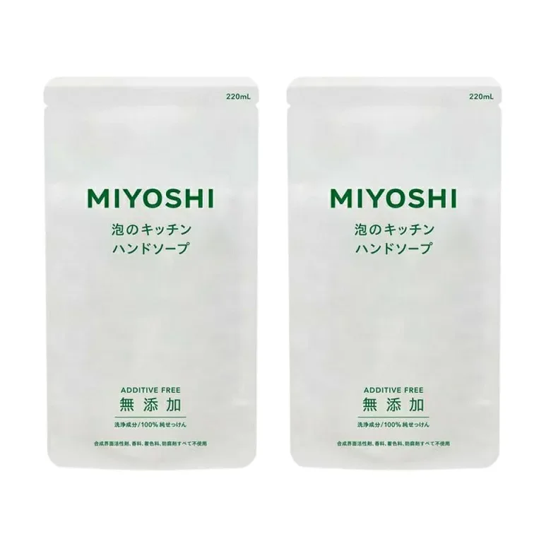 無添加せっけん 泡のキッチンハンド 詰替 220ml 【×2個セット】 まとめ買い 詰め替え つめかえ ミヨシ石鹸 MIYOSHI