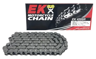 イーケー(EK) 強化ノンシールチェーン 420SR スチール 100L 【クリップジョイント】