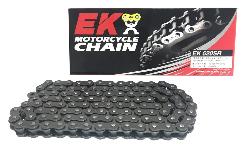 EK(イーケー) 強化ノンシールチェーン 520SR スチール 130L 【クリップジョイント】