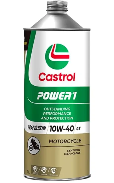 Castrol(カストロール) エンジンオイル 10W-40 POWER1 4T MA2 1L バイク 4サイクルエンジン用 部分合成油