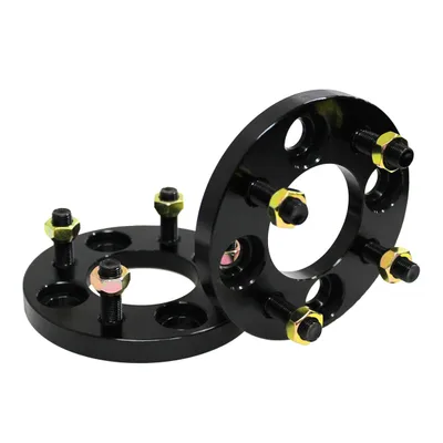 デュラックス(Durax) ワイドトレッドスペーサー 15mm PCD100 4H M12×P1.5 2枚セット (ブラック)【B08AA】