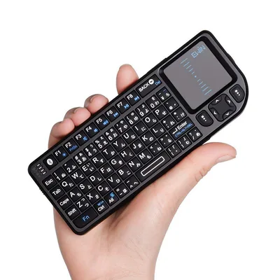 Ewin ミニ キーボード bluetooth 2.4GHz 無線 ワイヤレス式 日本語JIS配列 タッチパッド搭載 バックライト付き | 応急LEDライト付き マウスセット一体型 Bluetoothドングル付属 多機能ボタン USBレシーバー付き Mini Bluetooth keyboard 超小型 TV Box、PC、Amazon fire TV等対応 日本語説明書付き