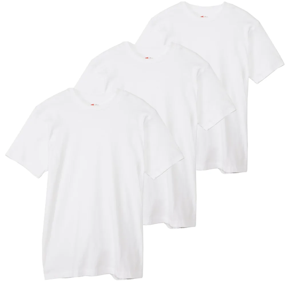 Hanes(ヘインズ) Tシャツv 3枚組 綿100% ワンポイントロゴ 3P ゴールドラベル クルーネックTシャツ アンダーウェア-メンズ HM2155G