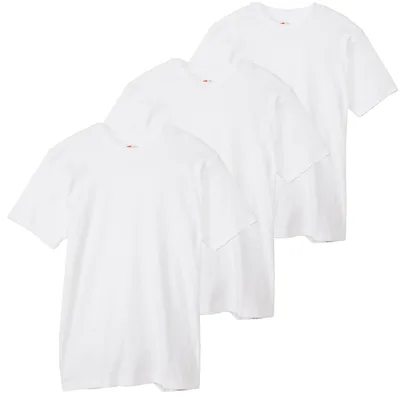 Hanes(ヘインズ) Tシャツv 3枚組 綿100% ワンポイントロゴ 3P ゴールドラベル クルーネックTシャツ アンダーウェア-メンズ HM2155G