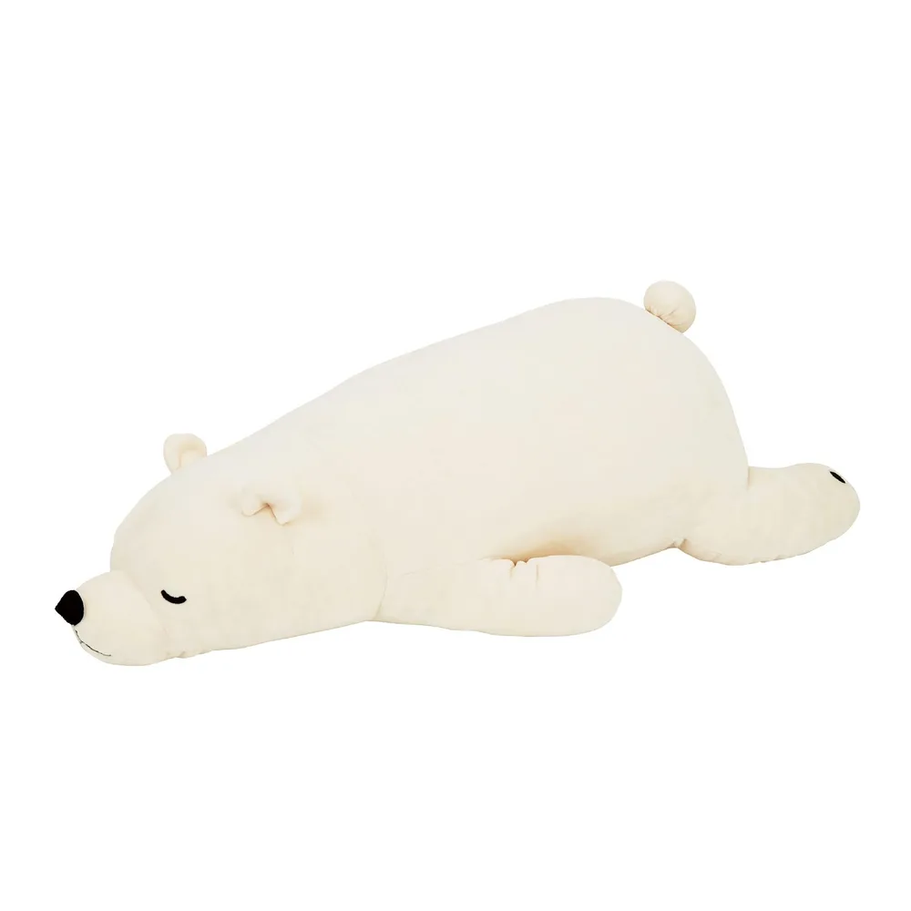 LIV HEART 抱き枕 プレミアムねむねむアニマルズ しろくまのラッキー Lサイズ(全長約76cm) ふわふわ もちもち ぬいぐるみ だきまくら プレゼント 28977-11