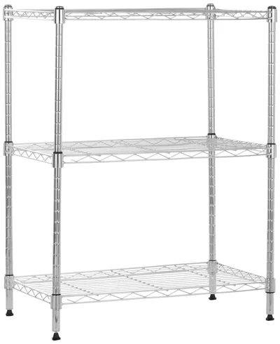 Amazonベーシックスチールラック 幅60 棚 メタルラック 3段 耐荷重340kg 幅59×奥行34×高さ76cm キッチン 業務用 クローム