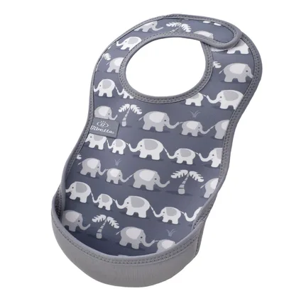 Bibetta Meal Apron Machine Washable Bib Sleeveless Baby Food Nursery Meal Apron Ultra Bib Elephant