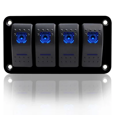 4 Series Waterproof Boat Switch Switch Panel Car Ship Marine Locker Switch Panel DC12-24V Marine Supplies SP-CYKG-01