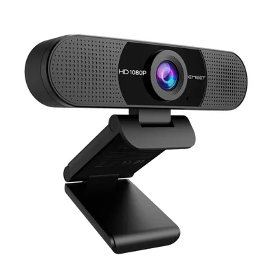 EMEET C960 WEBカメラ ウェブカメラ | HD1080P 200万画素 90°広角 ワイドサイズ対応 内蔵マイク skype会議用 EMEETLINK利用可能 1/4インチ三脚穴 Windows10/11 Mac OS 10.14及び以上 Youtube/Skype