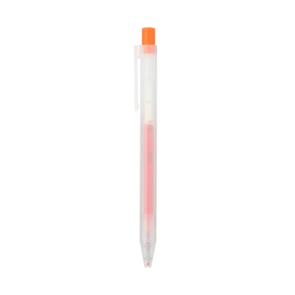 無印良品 さらさら描けるゲルインキボールペン ノック式 オレンジ 0.5mm NBA45A8A