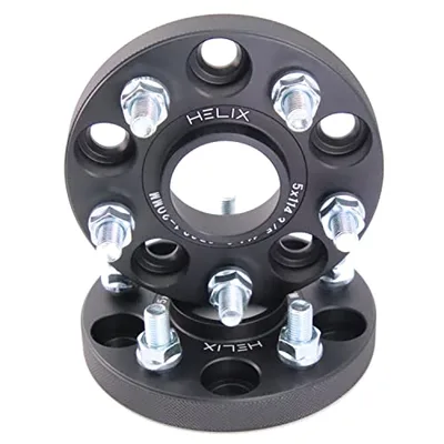 HELIX ハブ付 ワイドトレッドスペーサー 5H PCD114.3 内径60mm M12XP1.5 マットブラック【2枚セット】【適合車事前に要確認】 (厚み 20mm)