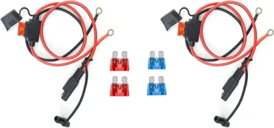SAEコネクタ オートバイのバッテリー充電器SAE充電ケーブル SAEは 12Vアイレットターミナルヒューズへのプラグをすばやく切断し自動車 オートバイ トラクター 船などに適しています 2点セット