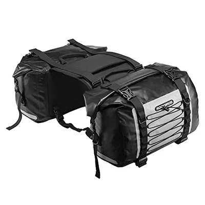 ROCKBROSサイドバッグ バイク ツーリングバッグ 防水 62L左右セット 取り付け簡単 バイク用 サドルバッグ 耐摩耗性