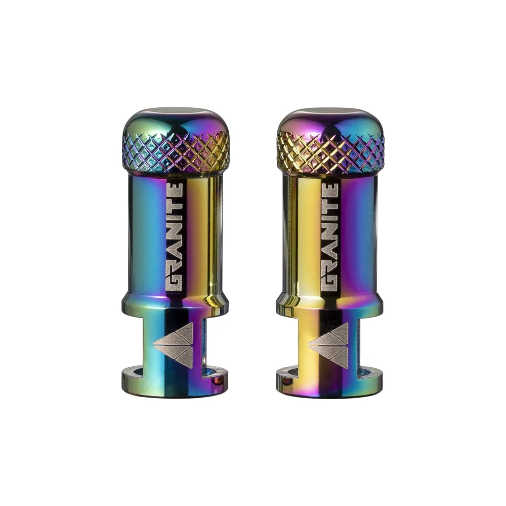 Granite グラナイト Juicy Nipple 仏式バルブキャップ バルブコア取り外し機能付き (オイルスリック)