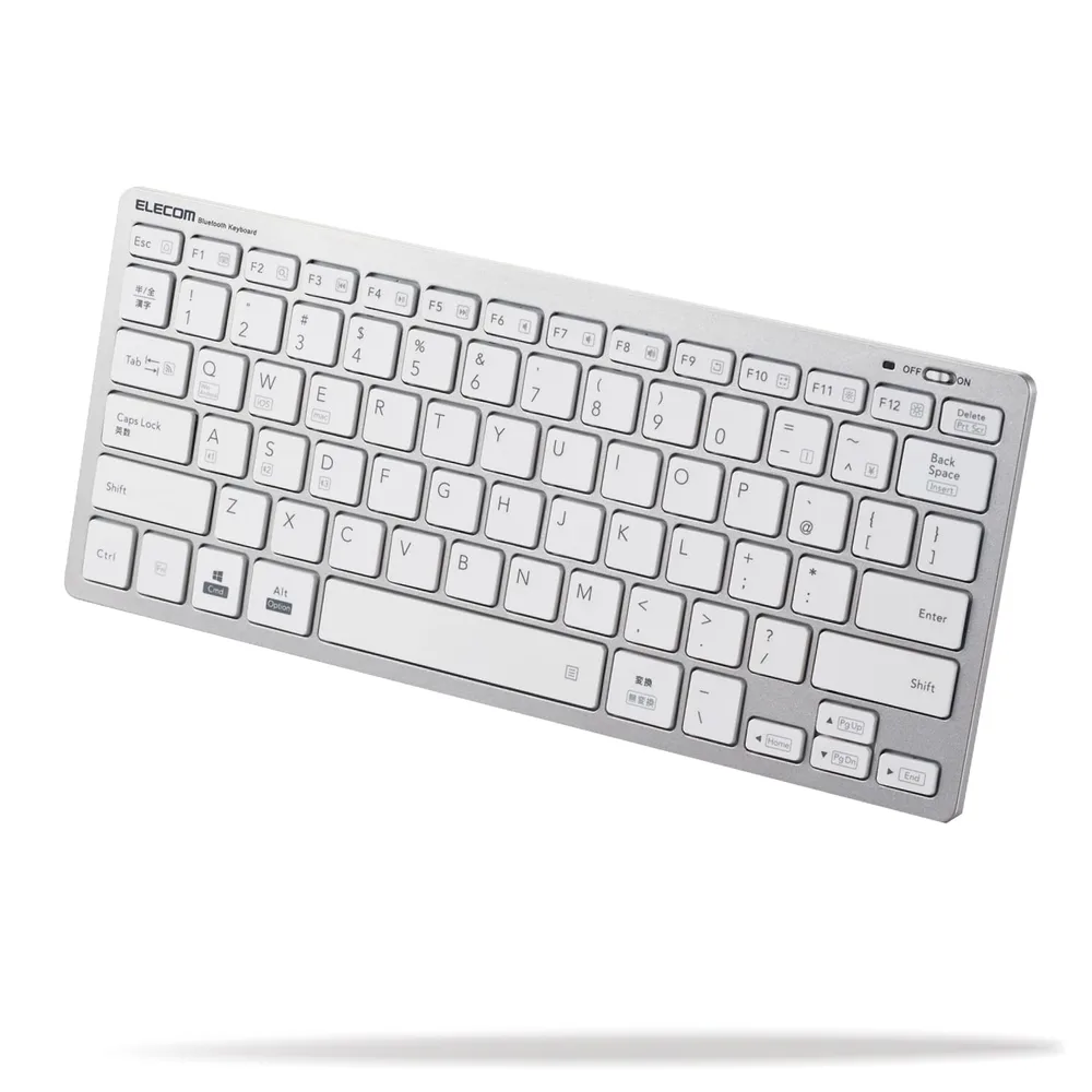 エレコム Bluetooth マルチペアリング ミニキーボード パンタグラフ式 軽量・薄型 3台同時ペアリング mac OS/iPad OS/Window OS対応 シルバー TK-FBP102SV/EC