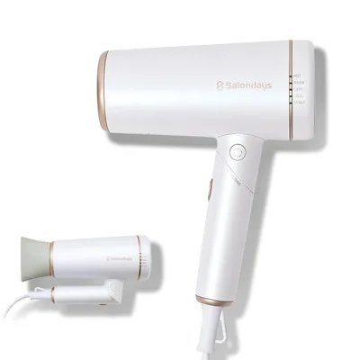 Onedam ワンダム ヘアドライヤー 海外対応 大風量 速乾 静音 プラズマケア コンパクト SHD-501F パールホワイト | 【旅行・出張先でも使える幅広い電圧対応】,軽量コンパクト設計,かさばらない,ボタン1つでHOT・WARM・CARE(温冷風自動切替)・COOL・SCALPの5つのモードを切替,マイナスイオンとプラスイオン合計1000万個以上, 静電気抑制