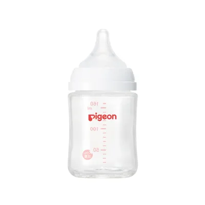 PIGEON ピジョン 母乳実感 哺乳びん 160ml 0ヵ月~ 早く冷める耐熱ガラス製 キズがつきにくく衛生的