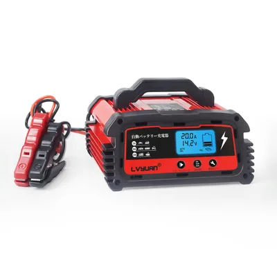 LVYUAN(リョクエン) 20A 全自動パルスバッテリー充電器 12V 24V AGM GEL 鉛バッテリー対応 フロート充電機能