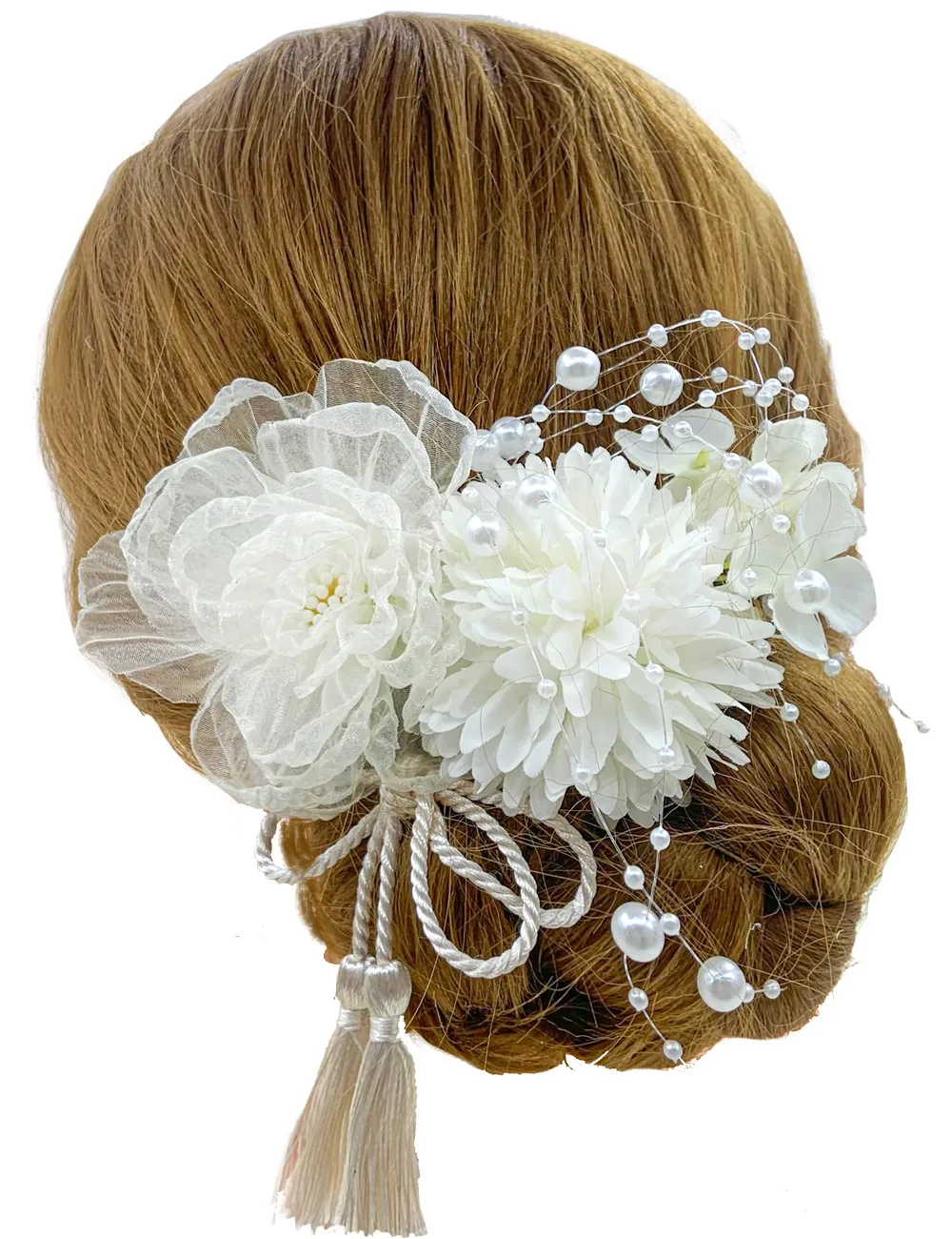 【JZOON 髪飾り】髪飾り 6点セット ヘアアクセサリー ヘアメイク ドライフラワー Uピン ヘアピン 可愛い 日常 おしゃれ 簡潔 和装 着物 袴 浴衣 シフォンリボンの花びら 紫陽花