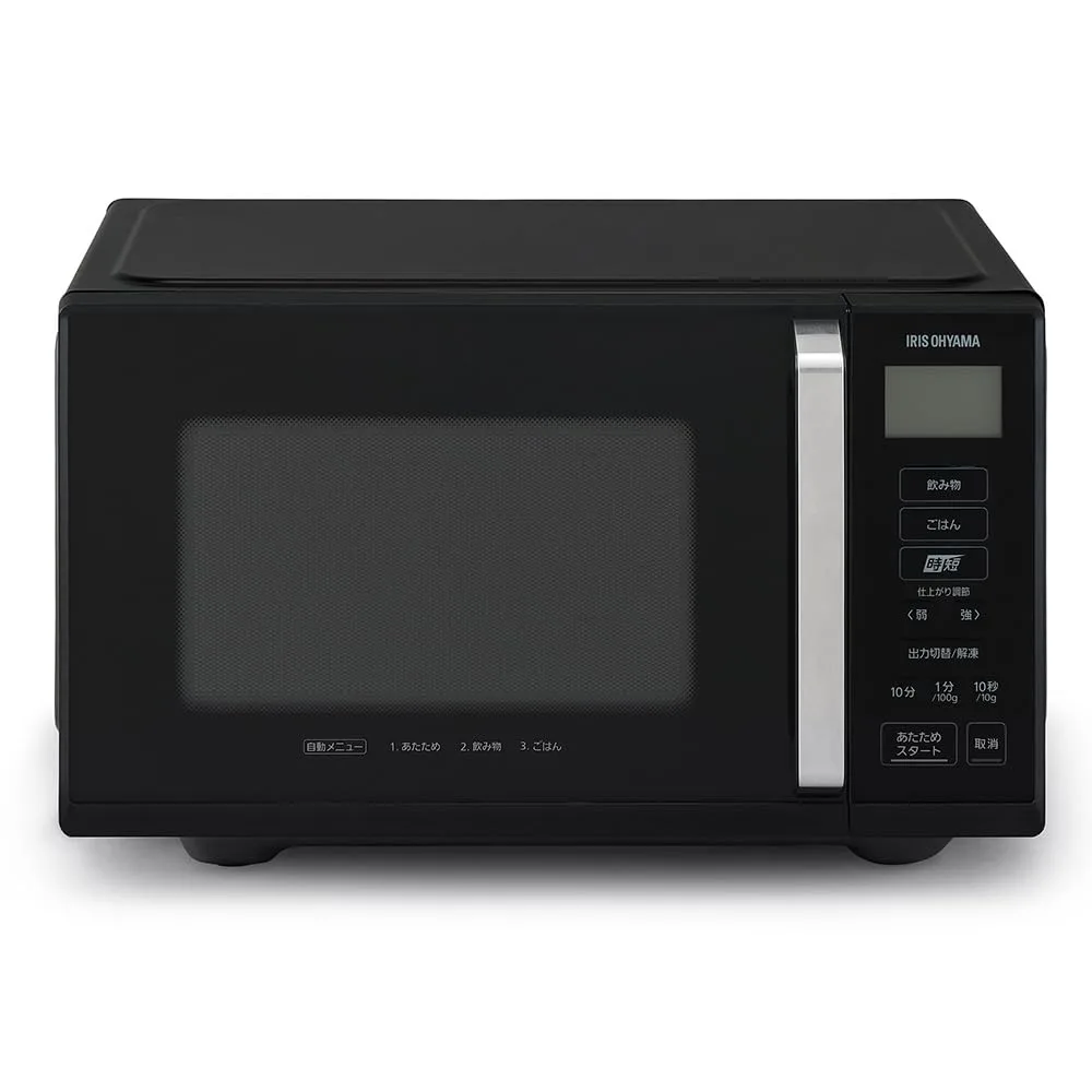 アイリスオーヤマ 電子レンジ 22L 単機能 フラットテーブル ヘルツフリー 全国対応 シンプル操作 IMB-F2202-B ブラック
