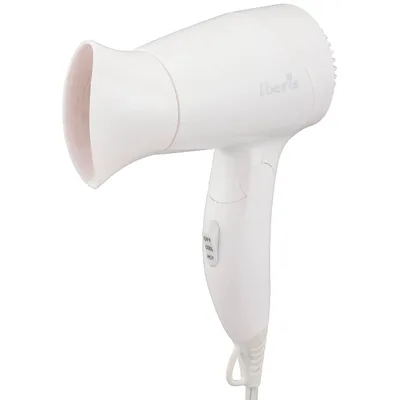 オーム(OHM) 電機Iberis ヘアドライヤー 折りたたみ 軽い 軽量 小さい ミニ コンパクト ポータブル 携帯用 旅行 男女兼用 バッグイン 出張 お出かけ シンプル ホワイト HB-HI556W 00-5699