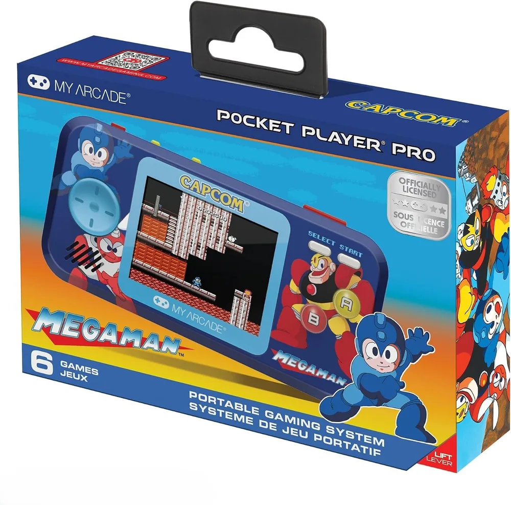 My Arcade (マイアーケード) ロックマン Pocket Player Pro: ポータブルビデオゲームシステム ゲーム6本付き 2.75インチカラーディスプレイ 人間工学に基づいたデザイン | カプコン、誕生日プレゼント、アーケードクラシック。