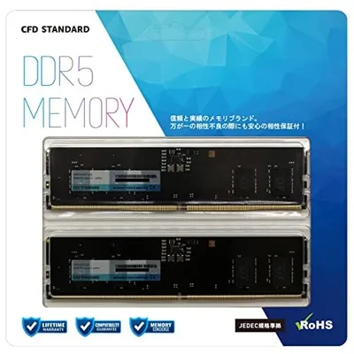 CFD Sales Desktop PC Memory DDR5-5600 (PC5-44800) 16GB x 2 (32GB) Compatibility Guaranteed 288pin CFD Sales CFD Standard W5U5600CS-16G